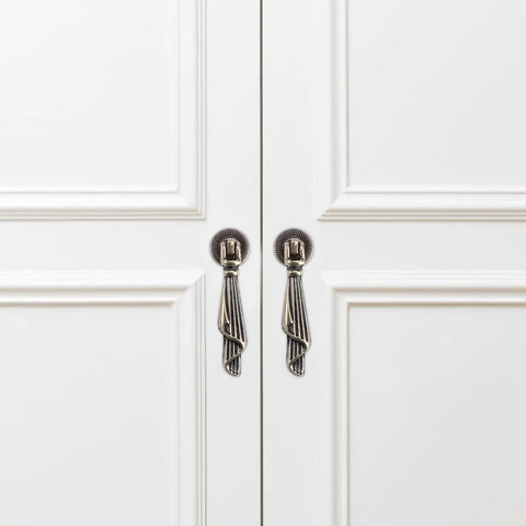 Set Of 4 Vintage Retro Zinc Alloy Cabinet Pull Ring Handles For Kitchen Cabinets Dressers Cupboards Rustic Furniture Hardware Easy Install