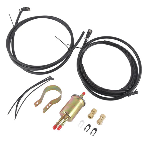 Complete Fuel Line Kit For Chevy Cobalt G5 Ion 2.2L 2003-2010 Includes Supply Vapor Lines Filter Bracket Couplers And Zipties For Quick Auto Repair Jobs, black fuel lines and filter