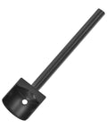 Half Round Leather Edge Punch 25mm Strap End Cutter, rust-resistant tool for crafting belts and wallets, front view
