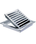 Heavy Duty Rock Solid Louvered Access Panel For Drywall Stainless Steel Inspection Door with open louvered vent for airflow.