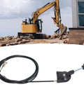 3.5 Meter Quick Release Manual Throttle Cable With Pivot Joint For Excavators And Heavy Equipment, black cable and control knob