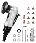 Aepiraza Mini Pneumatic Chamfering Machine Air Tool Deburrer with accessories for metal wood beveling and trimming.