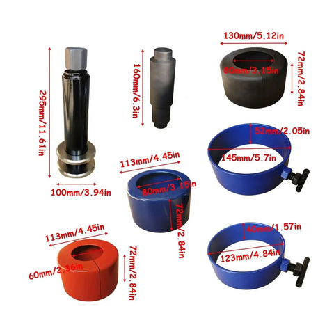 Dana Beefy Differential Bearing Puller Kit For 8 To 11.5 Inch Axles Rear Bearing Removal Tool Set with Nine Components in various sizes