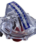 FV J R Retrofit Flow Meter With Check Valve For 2 Inch And 2.5 Inch Jandy Valve Bodies, GPM Scale, 98.1 Percent Accurate, Install Horizontal Or Vertical Or Upside Down, The Go To Check Valve, Outdoor Pool And Spa Certified, clear plastic flow meter