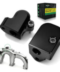 MAP Sensor Relocation Spacer Kit For 2023 To 2025 Chevy Silverado And GMC Sierra 2500HD 3500HD With 6.6L L5P Duramax Diesel, Keeps Manifold Air Pressure And Temperature Sensors Safe From Soot And Oil Vapor, Easy Mount Sensor Blocks, black aluminum set