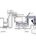 Wiring diagram for Universal Ceiling Fan Remote Control Replacement For Harbor Breeze, Hampton Bay, Hunter, Westinghouse UC9050T