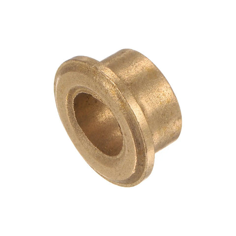 Eight Piece Bronze Oilless Flanged Sleeve Bearing Set 8mm x 12mm x 8mm Self Lubricating Bushing For Machinery Maintenance Free Low Noise Wear Resistant Corrosion Resistant Gold Finish, angled view