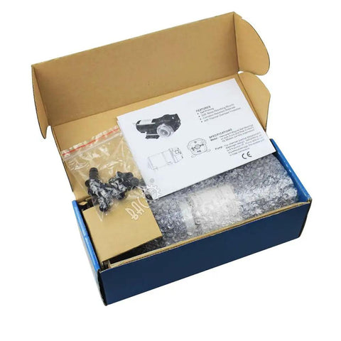 Packaging box of 115V High Pressure Booster Pump On Demand 160 PSI For RVs And Caravans Farm Sprayers And Spraying Fixtures, instruction manual included