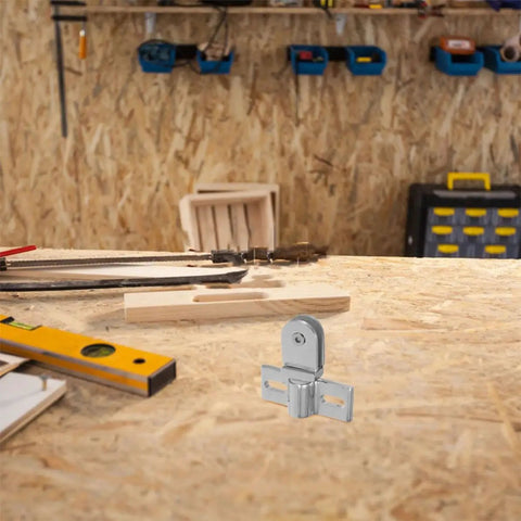 Heavy Duty Glass Door Pivot Hinges For Shower Doors With Easy Install Zinc Alloy shown on workshop table