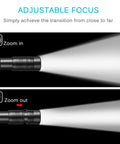 Rechargeable Pen Flashlight With USB Charging Ultra Compact 5.7 Inch EDC Light Fully Zoomable Beam From Wide To Narrow