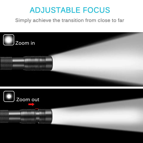 Rechargeable Pen Flashlight With USB Charging Ultra Compact 5.7 Inch EDC Light Fully Zoomable Beam From Wide To Narrow