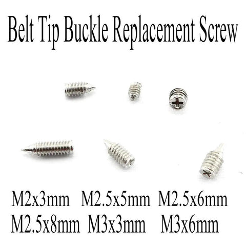 Built Tough Sixty Piece Nickel Plated Screw Kit For Leather Belts And Handbags Featuring Rust Free Carbon Steel Cross Head Fasteners In Assorted Metric Sizes With Precision Driver To Fix Your Gear In A Snap - assorted screws sizes M2 and M3