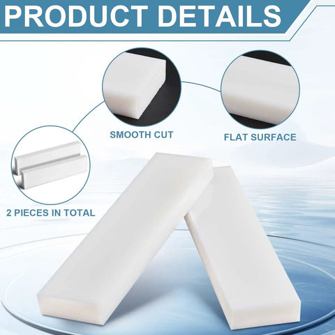 2 Pcs HDPE Plastic Blocks 1 In By 3 In By 12 In Solid Polyethylene Blocks for Machining, DIY Projects, Prototyping, Home Improvement
