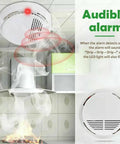 Zero Headache 10 Year Battery Smoke Detector And Alarm With Photoelectric Sensor For House And Bedroom Safety Straight Up Dependable Bulletproof 2 Pack Ul217 Certified detecting smoke in kitchen