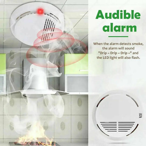 Zero Headache 10 Year Battery Smoke Detector And Alarm With Photoelectric Sensor For House And Bedroom Safety Straight Up Dependable Bulletproof 2 Pack Ul217 Certified detecting smoke in kitchen
