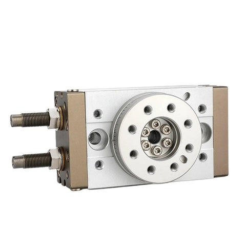 MSQB rotary pneumatic air cylinder, aluminum body with circular gear face and mounting bolts