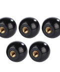 Five Pack Black Round Ball Knobs With M8 Female Thread 32mm Diameter Bakelite Lever Knobs For Machinery Replacement Part