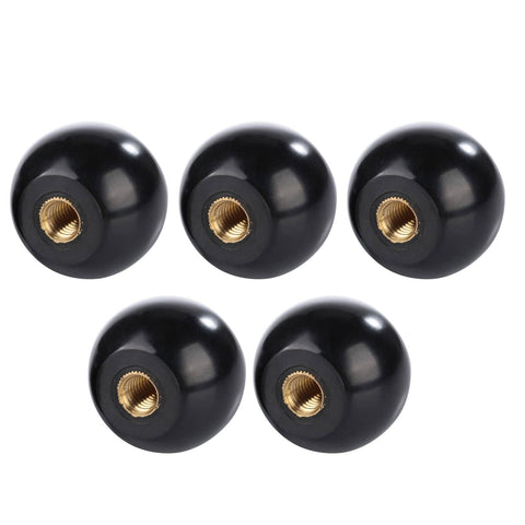 Five Pack Black Round Ball Knobs With M8 Female Thread 32mm Diameter Bakelite Lever Knobs For Machinery Replacement Part