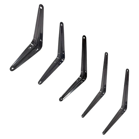 Heavy Duty L Shape Shelf Brackets In Carbon Steel For Wall Mounted Shelves Kitchen Bath Storage, 4 to 14 Inch Sizes