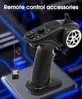 2.4GHz RC Controller 4CH Remote And Receiver Digital Radio Transmitter with black ergonomic grip on display
