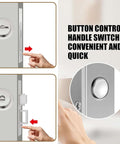 Demonstration of Pocket Door Hardware With Pull Recessed Door Handle Lock For Furniture Invisible Sliding Door Lock Handle Silver