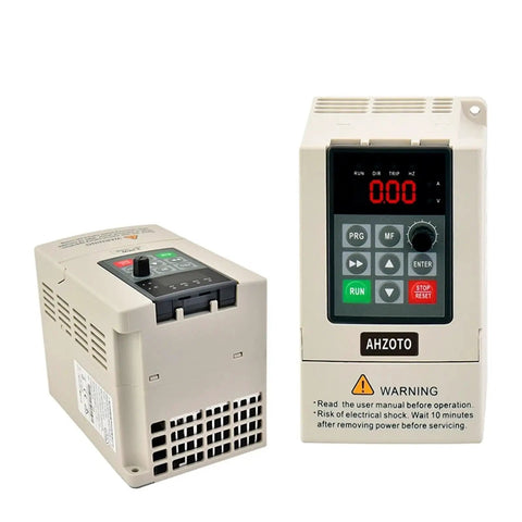 Budget Friendly 380V 3 Phase VFD Inverter Motor Speed Controller 0.75kW Through 7.5kW Range Easy Setup Energy Saving Variable Frequency Drive Converter For Industrial Motors And Machinery Usage, front and side view