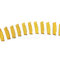 Eleven yellow MGMN300-M indexable carbide grooving inserts for lathe tools