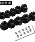 48P 3.175mm Black Steel Pinion Gear Set For RC Cars One Eighth And One Tenth Scale 13T Through 23T 32DP 0.8 Module