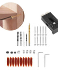 Pro-Grade Pocket Hole Jig Kit With Oblique Drilling Locator And Dual Woodworking Guides, Aluminum Alloy Pocket Jig