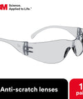 Virtua Lightweight Safety Glasses For Everyday Use Unisex Wraparound Eyewear With ANSI Z87 Protection Clear Lens And Frame
