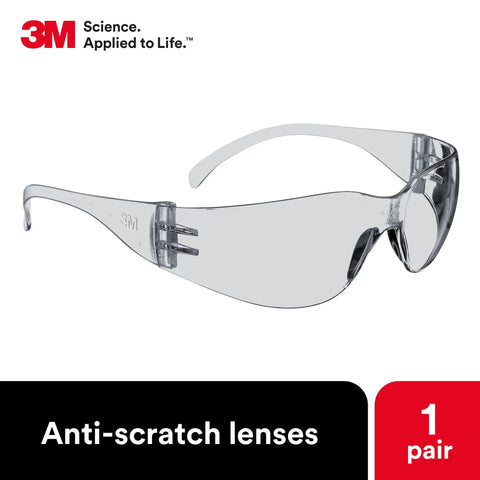 Virtua Lightweight Safety Glasses For Everyday Use Unisex Wraparound Eyewear With ANSI Z87 Protection Clear Lens And Frame