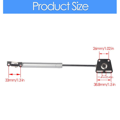 Product size image of Heavy Duty 10 Inch Gas Struts 2 Pack Soft Close Cabinet Lift Supports Dead Quiet Toy Box Hinges.