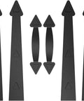 Level Up Your Garage With These Badass Magnetic Door Hardware Sets Featuring Four Classic Faux Hinges And Two Sleek Handles in black ABS.