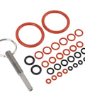 Rock Solid Silicone Coffee Machine O Ring Seals Repair Kit With 30 Pcs Essential Gaskets Plus Stainless Steel Tool Key, assorted seals