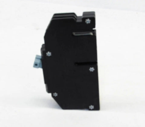 Side view of R38-15 15 Amp 120 Volt Tandem Breaker Twin 1 Pole Unit with Screw Wire Terminals 10K AIC RC38 Series Replacement