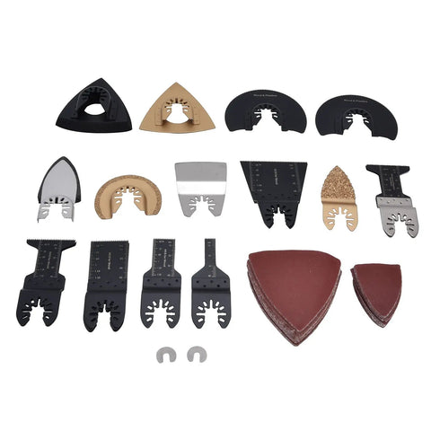 Storage Case 81-Piece Oscillating Saw Blade Kit with Multitool Blades, Sanding Pads, Sand Papers for Wood Metal DIY Projects