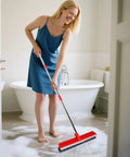 15.7 Inch Wide Floor Scrub Brush With Removable Stainless Steel Handle 2 In 1 Scrape Brush Stiff Bristles Shower Scrubber