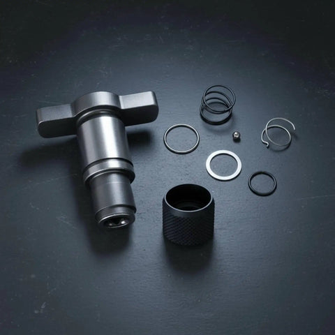 Upgrade Your Gear With This DCF885 Impact Driver Socket Anvil Set Made For Serious Pros Who Need A Rock Solid Steel Build And Textured Grip Sleeve To Handle Any Heavy Duty Repair Or Maintenance Job Without Breaking The Bank Or Struggling With Flimsy., DCF885 steel anvil kit with sleeve, balls, rings, and grip cover on black background