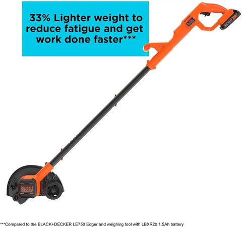 20V Max Cordless Lawn Edger Kit With 1.5 Ah Battery And Charger Included 4 Position Adjustable Height Lightweight Design