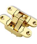 Gold hidden multi size door hinges with screws for furniture hardware invisible folding hinge built to last heavy duty soft close