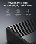Eight Port Gigabit PoE Industrial Network Switch Be A Beast With 802.3at/af PoE DIN Rail Mount IP40 Rating housing close-up