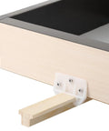 Two Pack Hardwood Center Mount Drawer Slides With Classic T Shaped Profile For Solid As Rock Dresser Glide and No Sweat Cabinet Track Replacement Professional Grade wooden slide detail mounted in drawer.