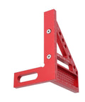 3D Multi Angle Measuring Ruler For Woodworking And Carpentry, Aluminum Alloy Square Protractor With 0 To 90 Degree Range in red