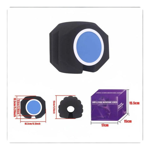 Total Game Changer Acoustic Foam Mic Windscreen Pop Filter stops plosives with thick black foam cover for clear audio.