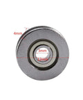 Close-up of V Groove Bearings Pack Of 20 V623ZZ Guide Pulleys 3x12x4mm, showing measurements of 3mm and 12mm diameters