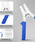 Cool 23 Piece Miter Spring Clamp Kit With Stainless Steel Plaid Pliers And Organizer Ring For Woodworking Frames And Trim Moldings, blue handle