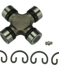 Premium Universal Joint For Jeep Wrangler 87 To 06 Fits Front Driveshaft At Transfer Case Or Axle Durable Replacement Part Designed For Epic Offroading Adventures And Smooth Performance Under Pressure, steel U-joint with clips and grease fitting