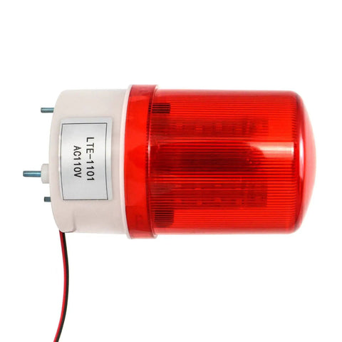 Industrial LED Rotating Strobe Warning Light 110V AC Red Emergency Tower Lamp With 72 Flashes Per Minute side view