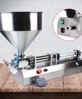 Hassle Free Pneumatic Paste Filler Machine Single Head Semi Auto Bottle Filling Station with stainless steel funnel and precision nozzle.