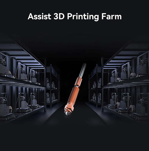 0.4mm Unicorn Nozzle Kit For K2 Plus Hi Combo And K2 Pro 3D Printers displayed in a 3D printing farm environment